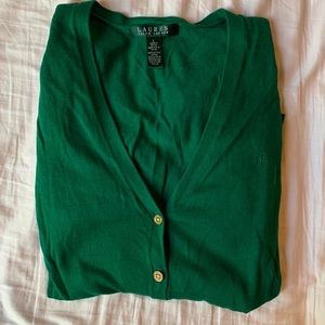 Ralph Lauren kelly green cardigan